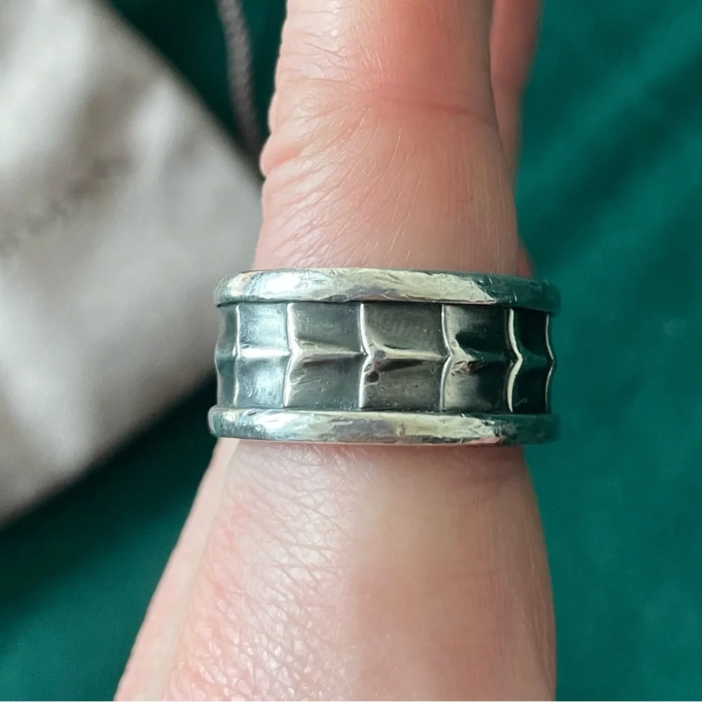 David Yurman Sterling Silver .925 11mm Men's Band D.Y. Armory Collection Ring 9 - Picture 3 of 12
